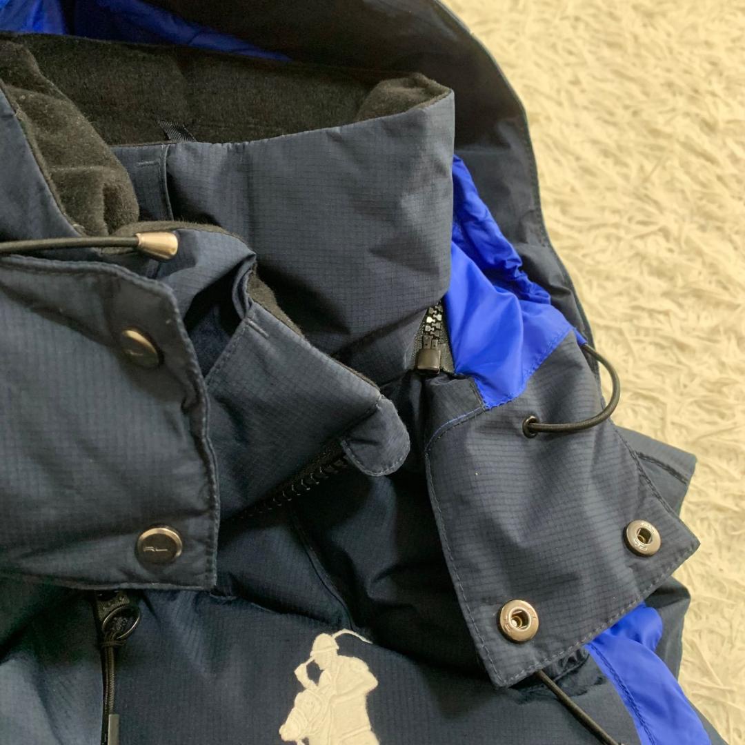 15219✨ポロラルフローレン ダウンベスト ポリエステル ネイビー 無地