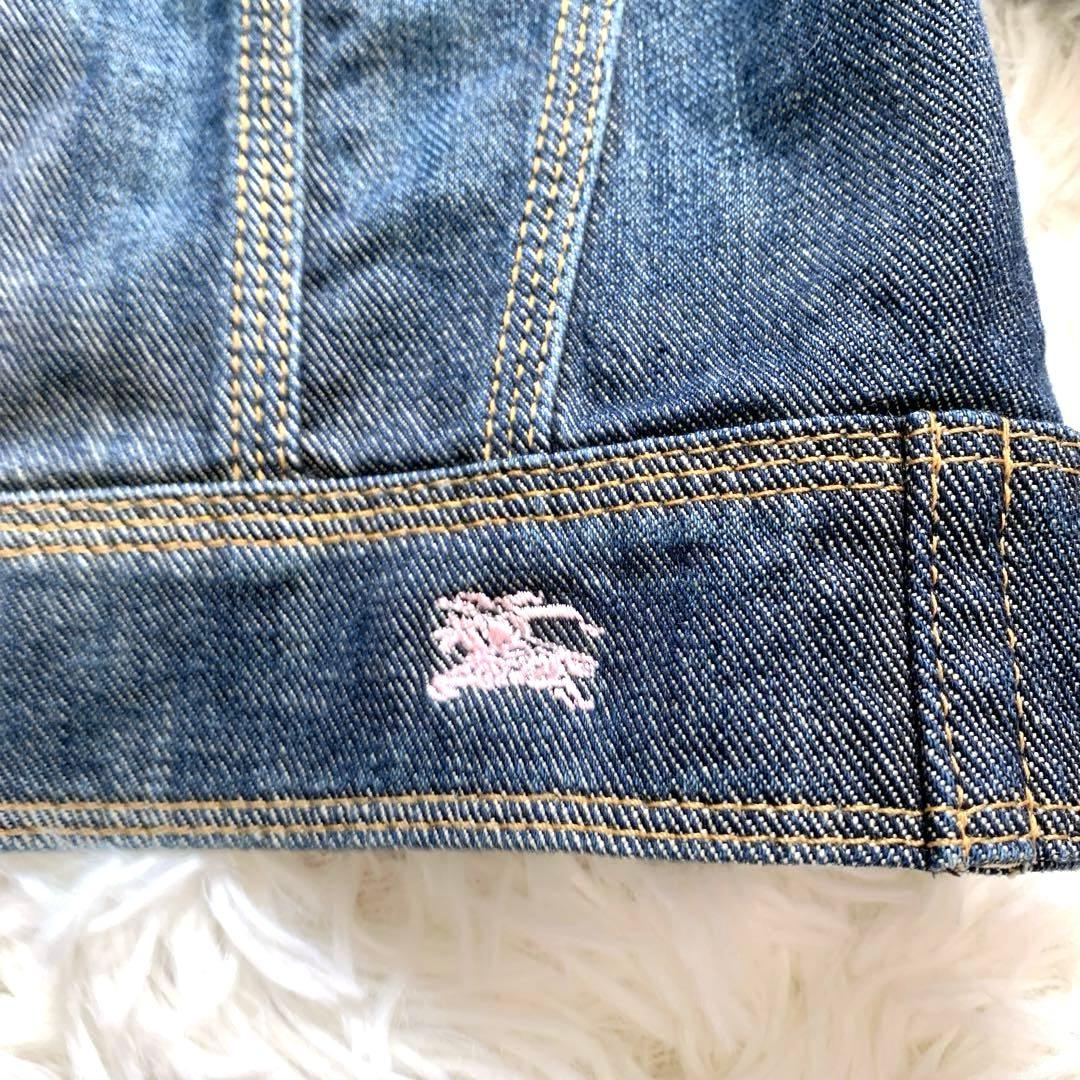 美品　バーバリーブルーレーベル　デニムジャケット　Ｍ　ノバチェック　ホースロゴ