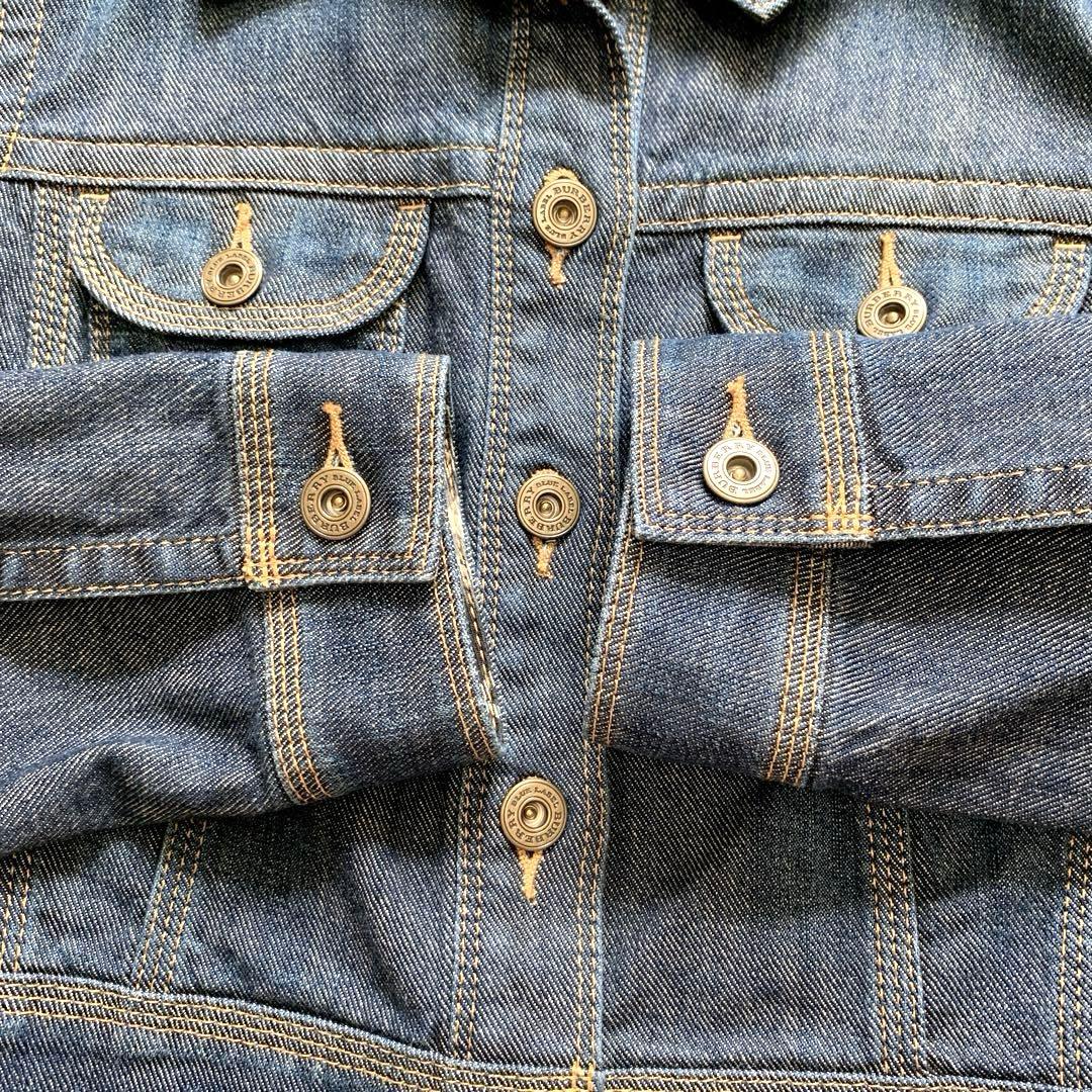 美品　バーバリーブルーレーベル　デニムジャケット　Ｍ　ノバチェック　ホースロゴ