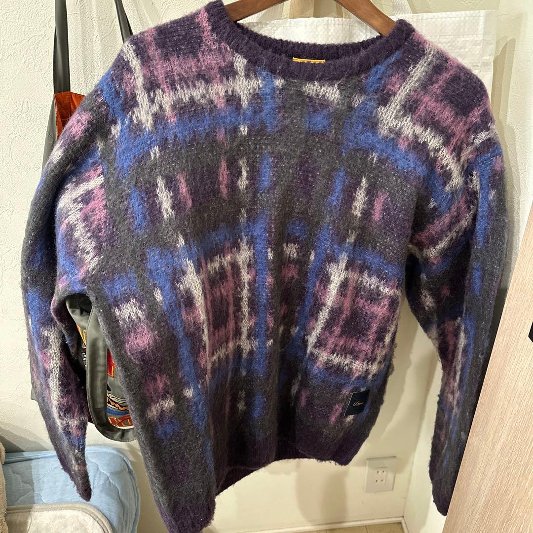 Dime Mサイズ チェック柄ニットセーター