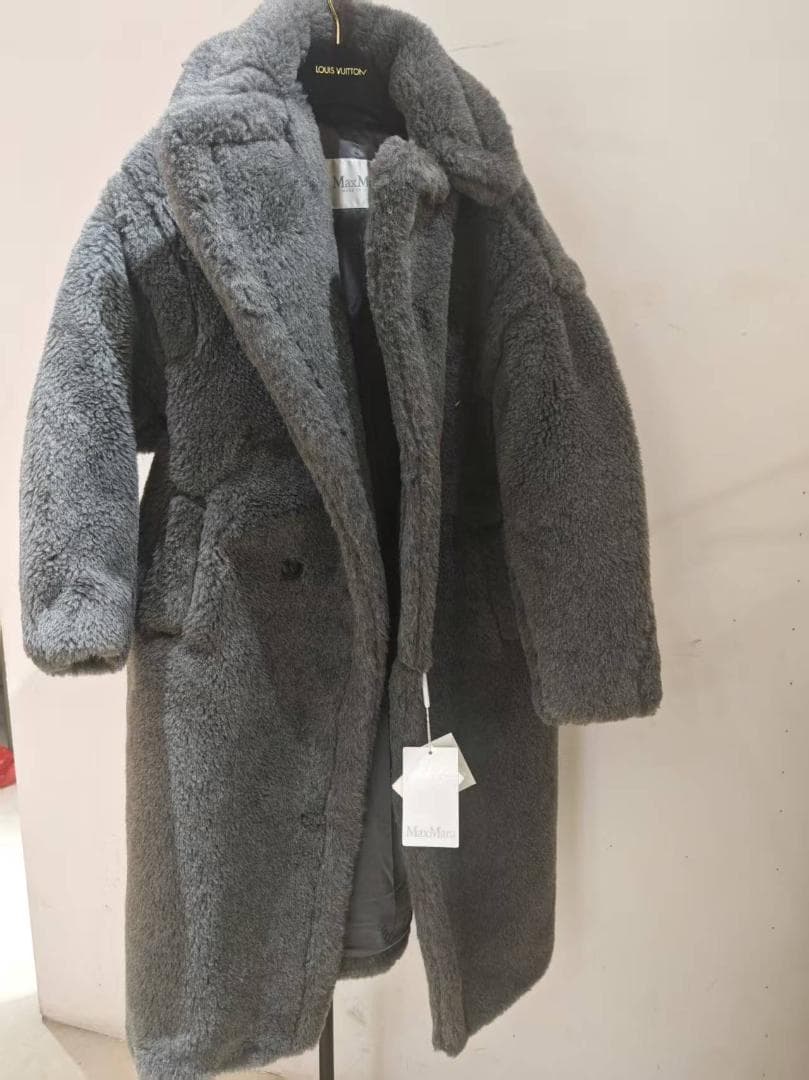 美品Max Maraテディベア コートグレー フ