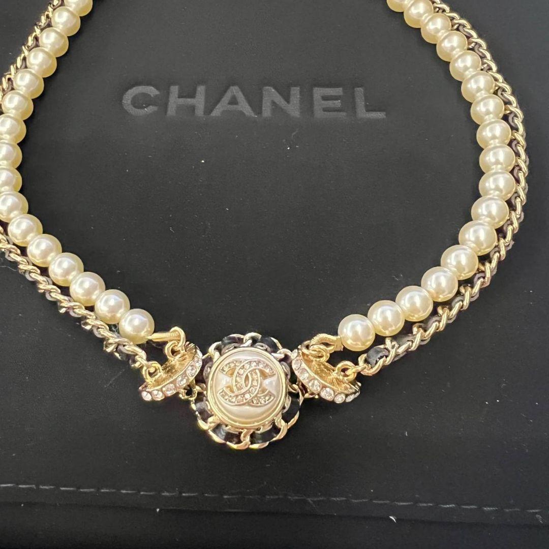 【美品】CHANEL パールネックレス