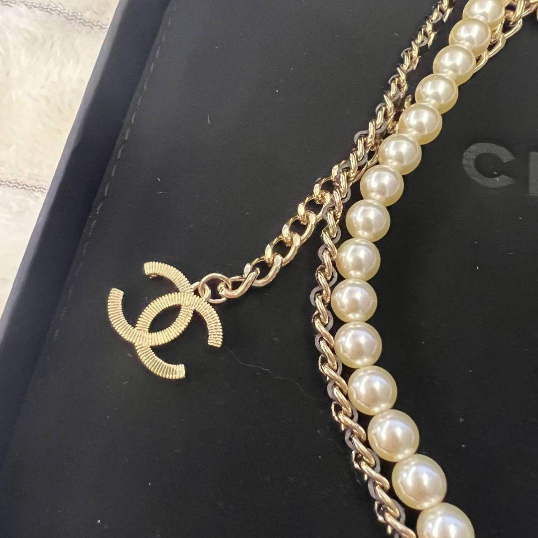 【美品】CHANEL パールネックレス