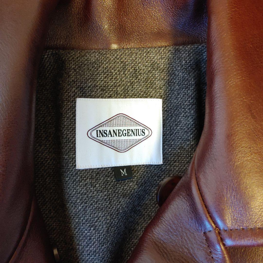 【最終値下げです】INSANEGENIUS ブラウン レザーコート M