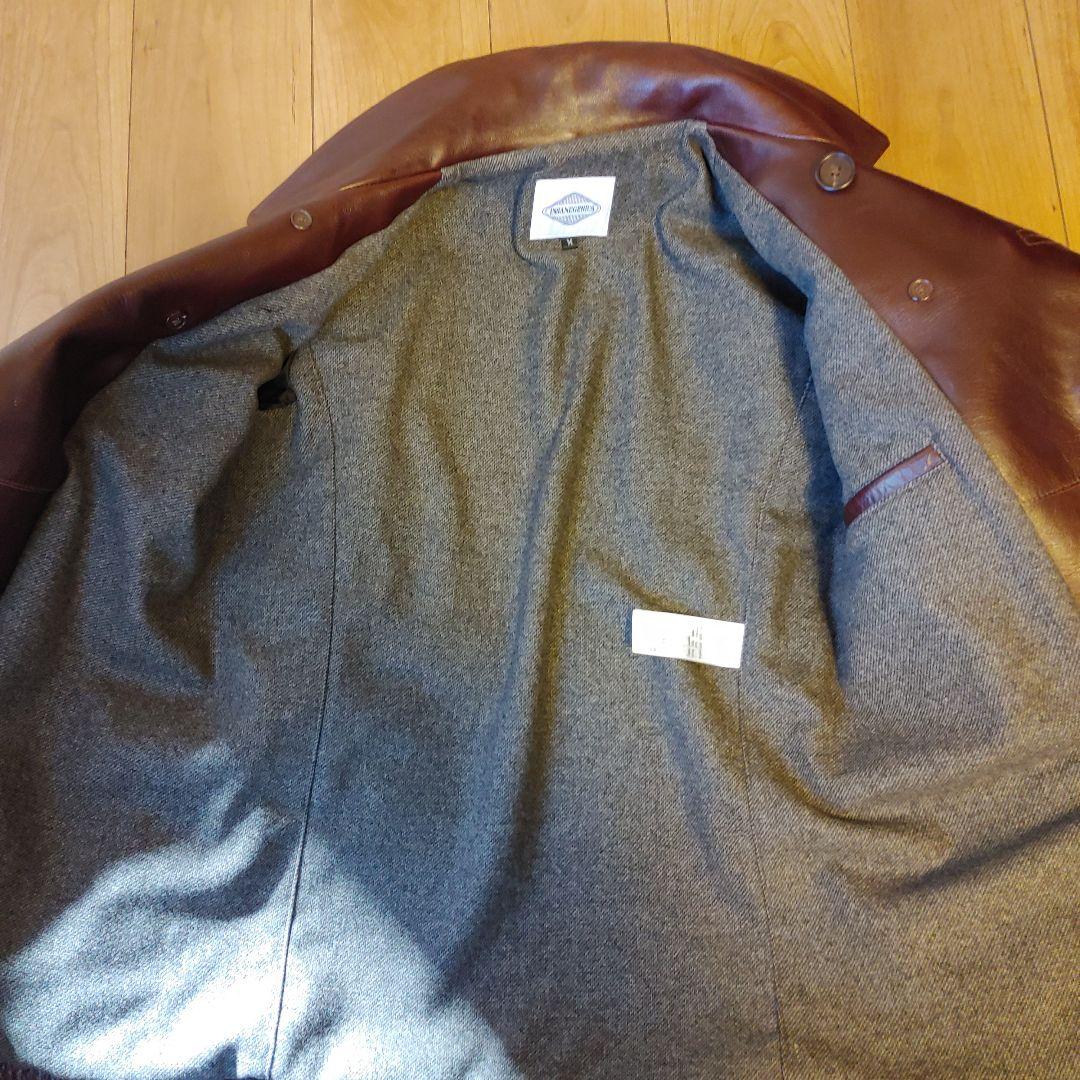 【最終値下げです】INSANEGENIUS ブラウン レザーコート M