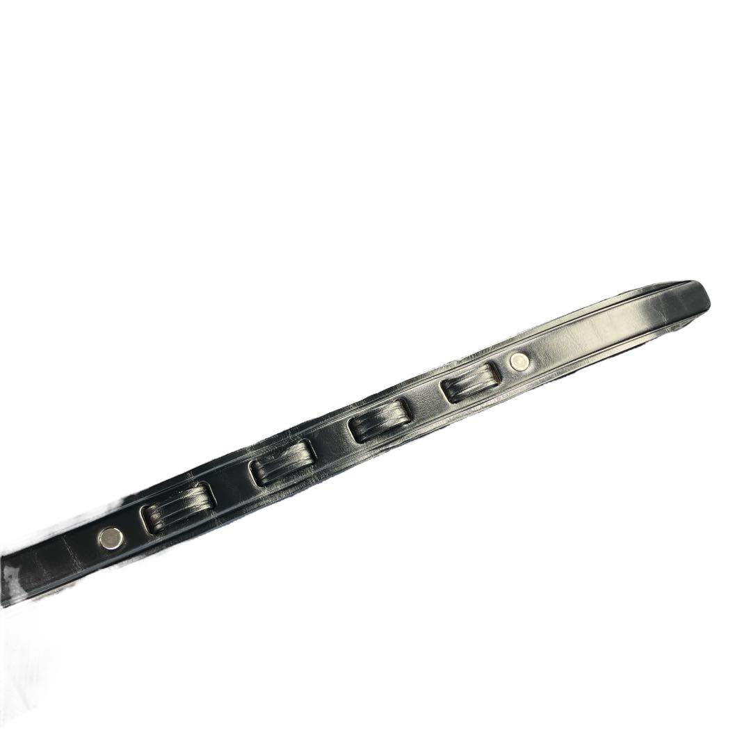 #188 TORY ニッケル フーフピック バックル レザーベルト 28