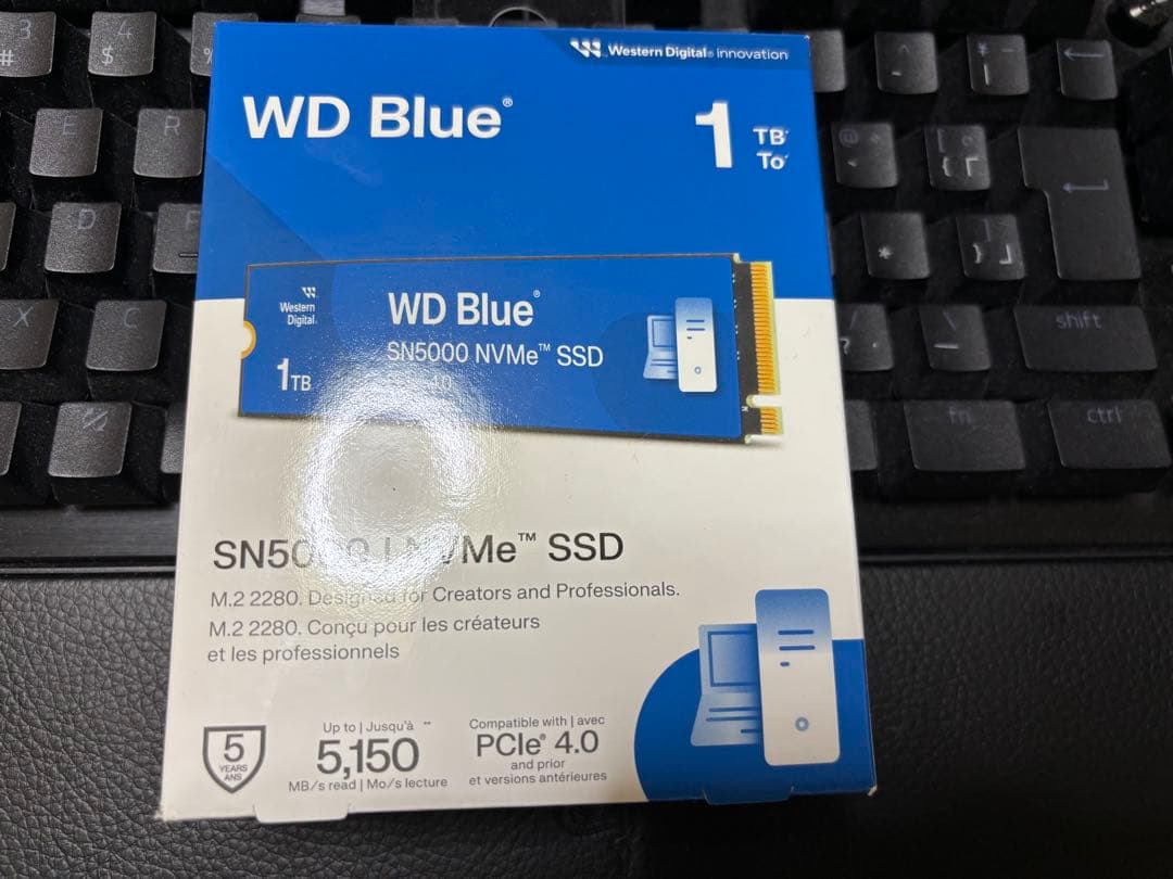 【新品未開封】WD Blue SN5000 NVMe SSD 1TB