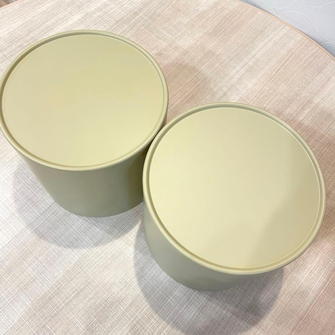 未使用 Hubschヒュプシュ 鉢カバー プランタースタンド カーキ φ25 ③