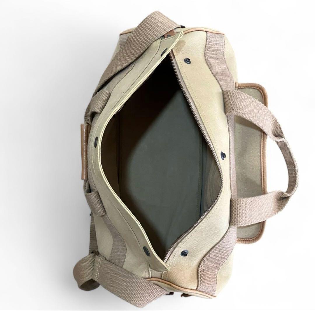 POLO ラルフローレン ボストンバッグ サファリ レザー ベージュ ショルダー