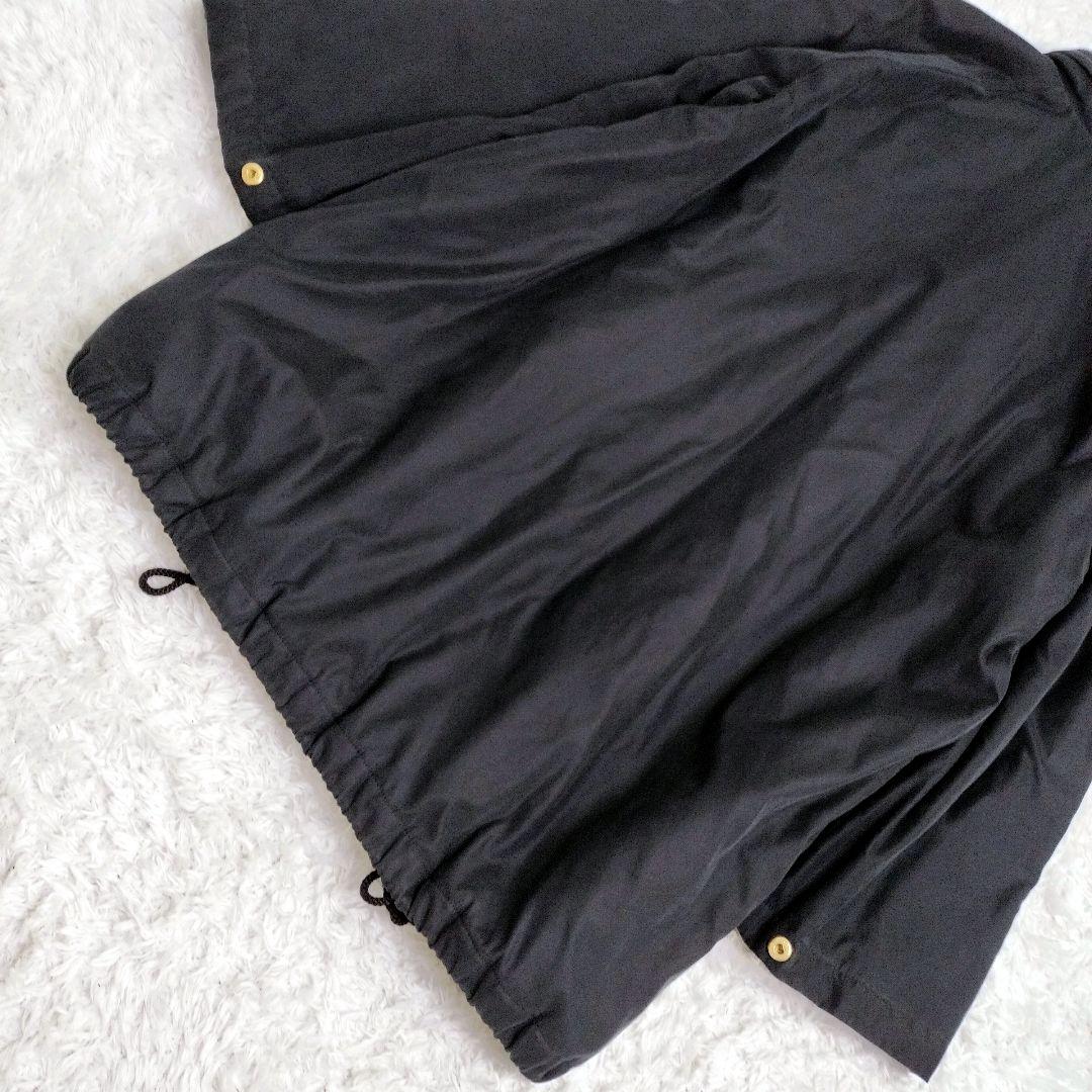 バーバリー　モッズコート　ノバチェック　ドロスト　　黒　ブラック