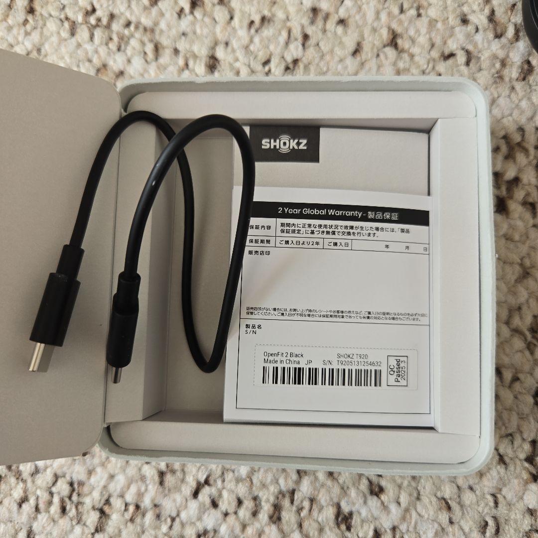 SHOKZ オープンフィット2 ブラック