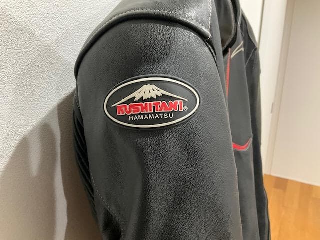 KUSHITANI レザーバイクジャケット L ブラック/レッド