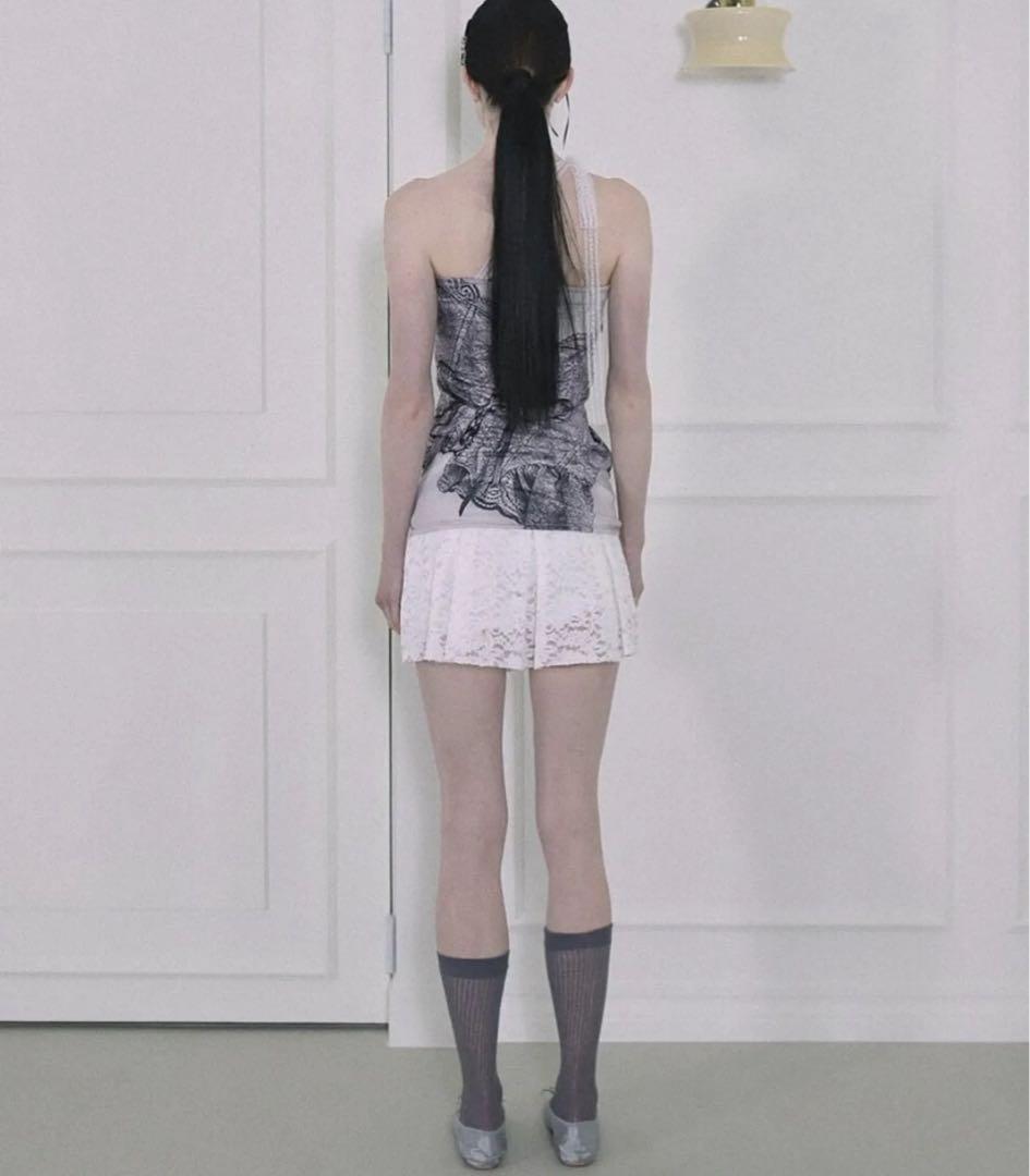 トップス elfelfelf archives BUSTIER PRINTED TOP