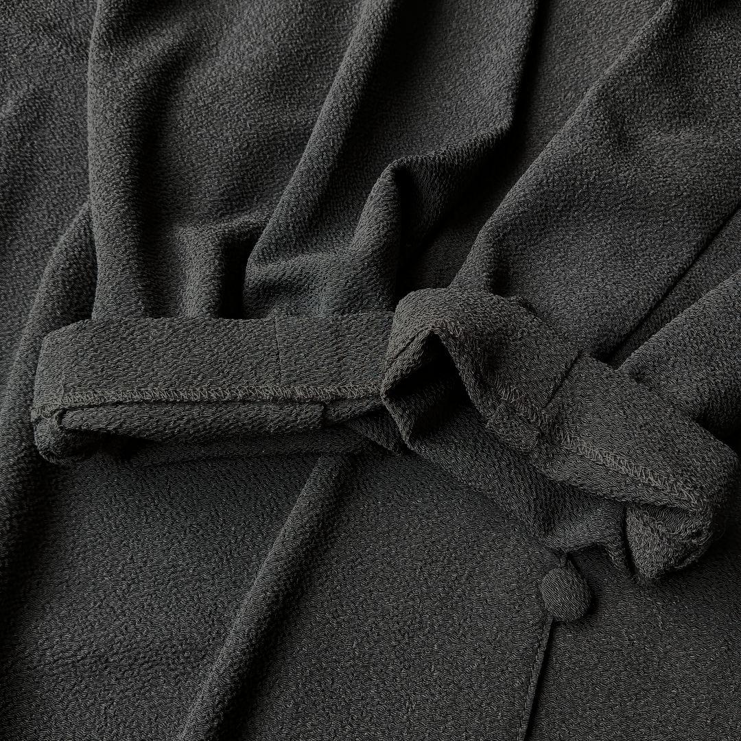 【詩仙堂 BY HITOSHI】シャツワンピース くるみ釦 前開き ちりめん