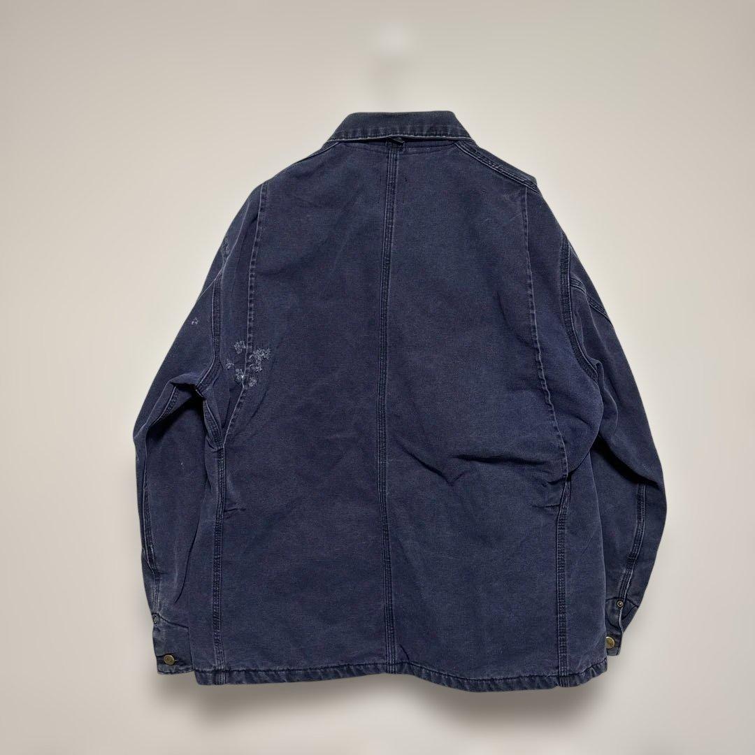 90s USA製星タグ CARHARTT チョアコート ネイビー Ｌ
