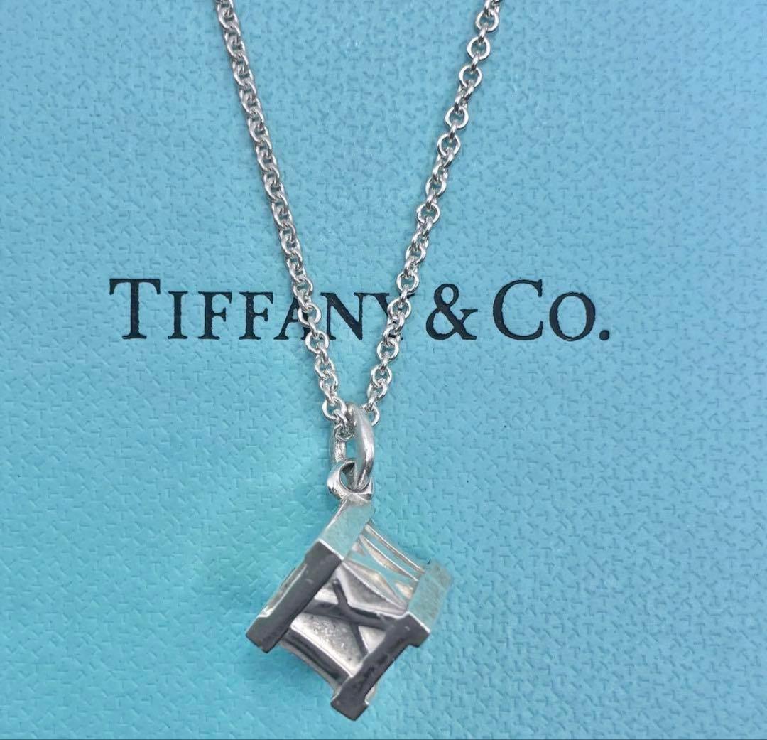 ティファニー　アトラスキューブ　ネックレス　シルバー　レディース　メンズ　美品