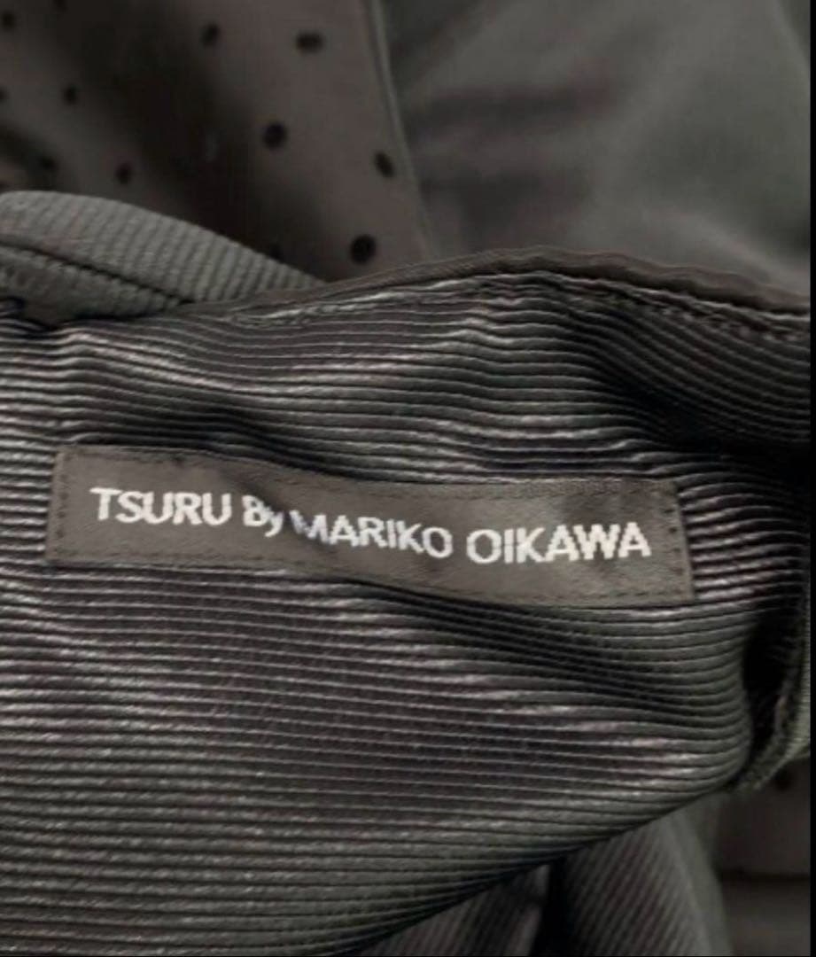 ドット柄 黒 キャミワンピース　ツルバイマリコオイカワ