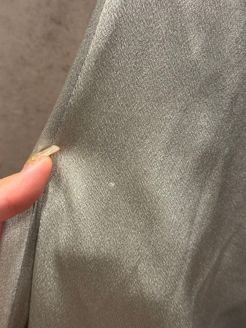 【LE DIONE】サテンアシンメトリースカートドレス