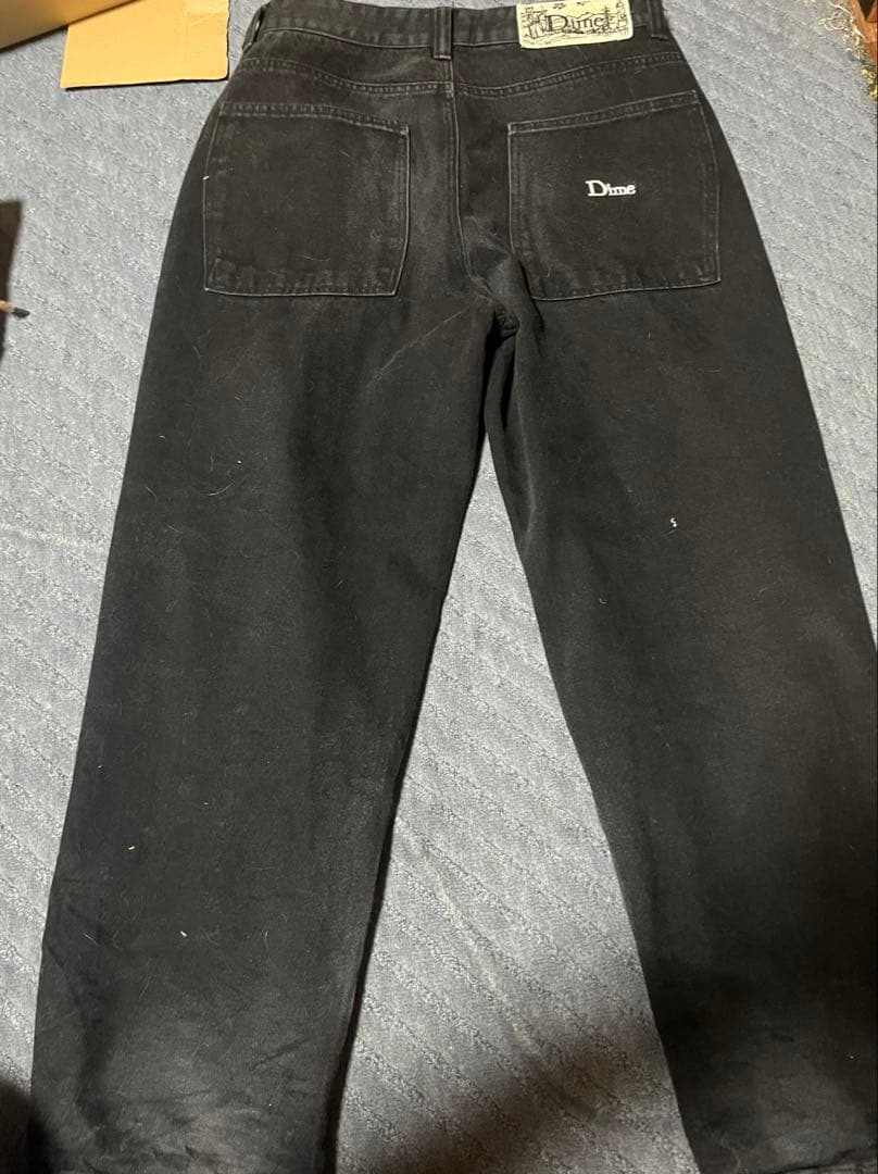 Dime ブラックデニム ストレートレッグ m