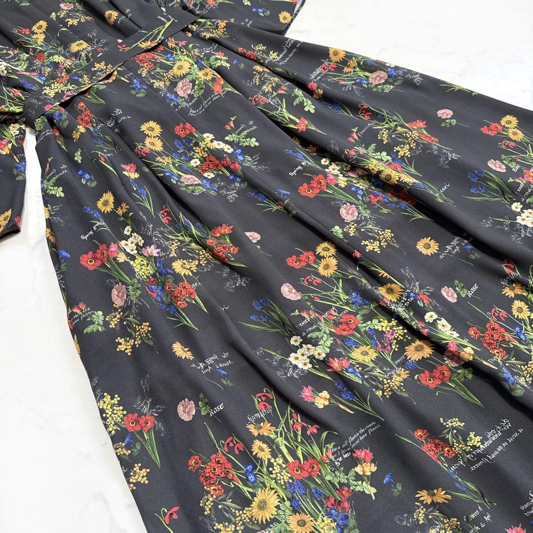 25SS 自由区 カタログ掲載 フラワーガーデンプリント ワンピース 38