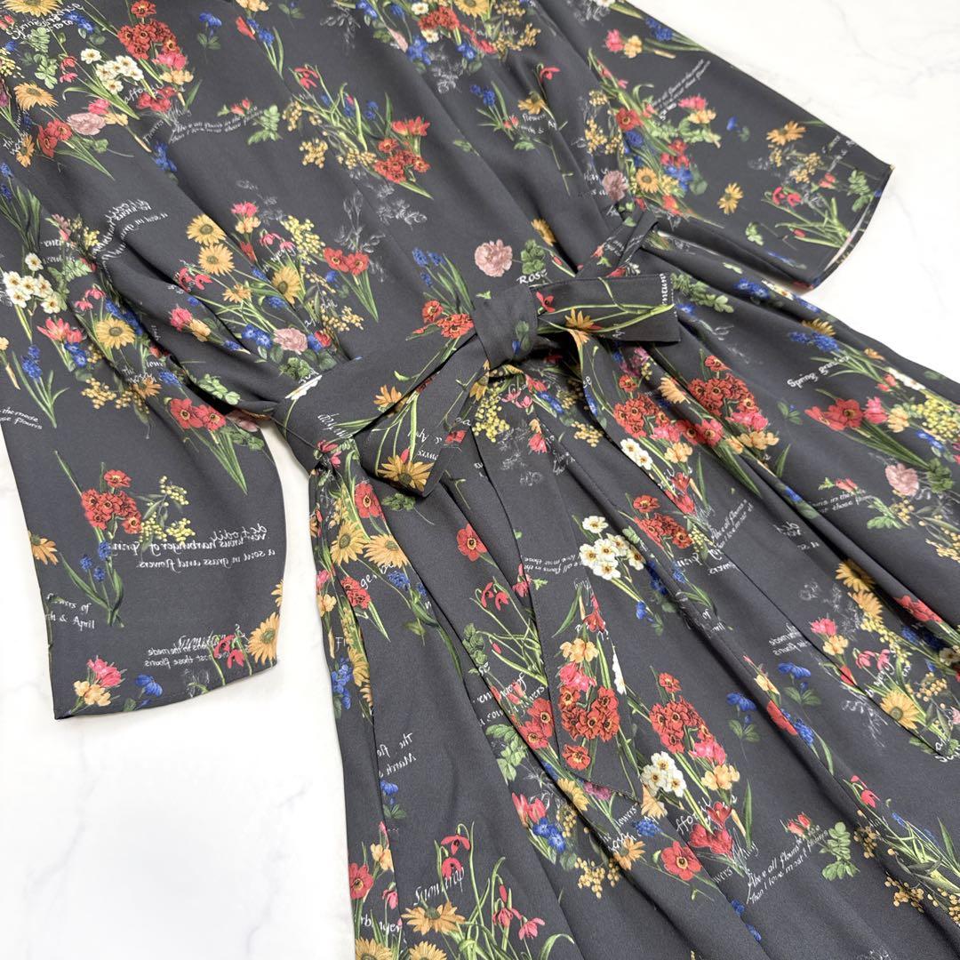 25SS 自由区 カタログ掲載 フラワーガーデンプリント ワンピース 38