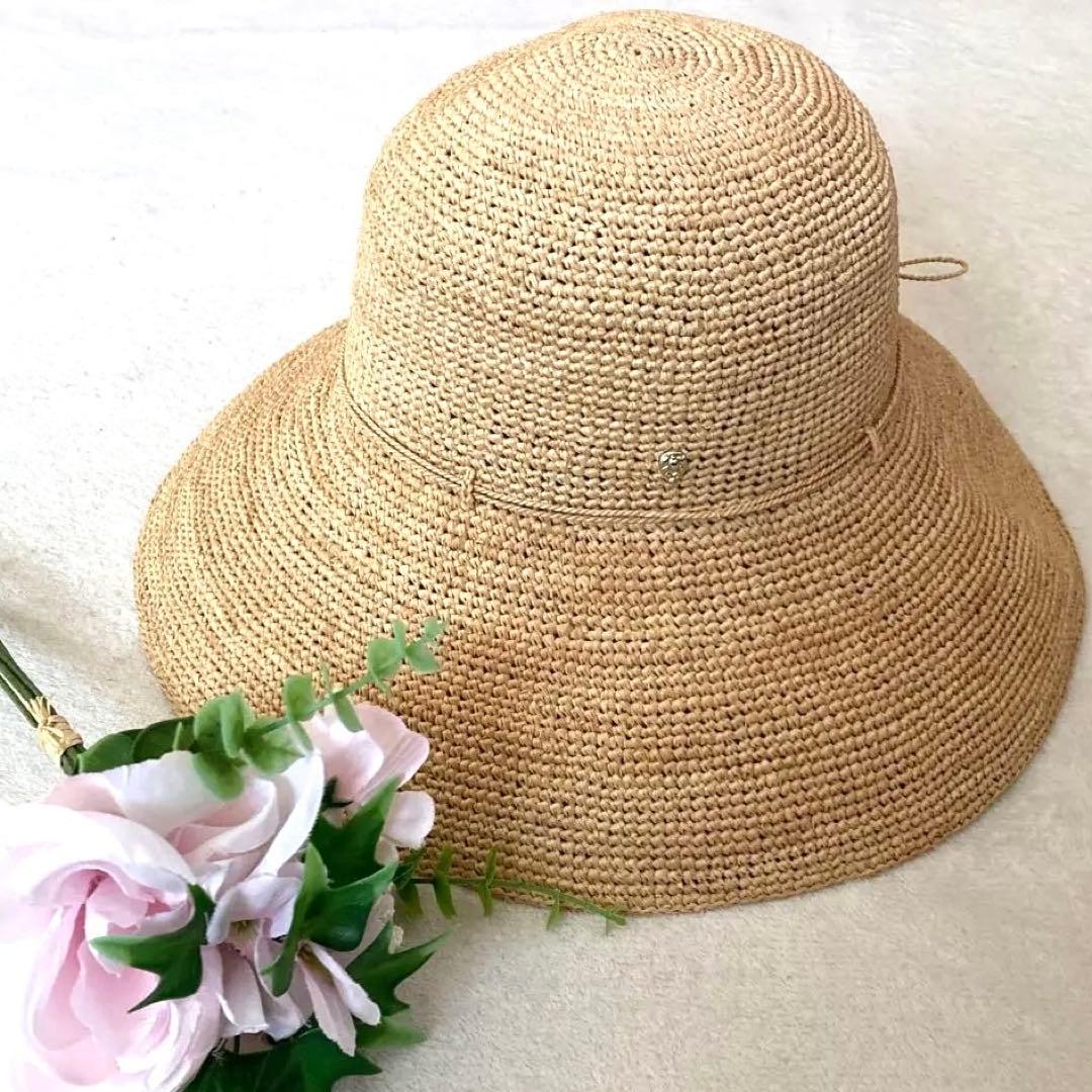 極美品⭐️HELEN KAMINSKI ストローハット 麦わら帽子 つば広め