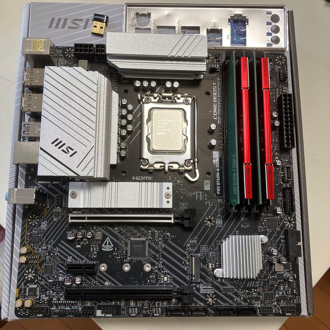 Intel Core i7-12700F + MSI B760M-A + メモリ