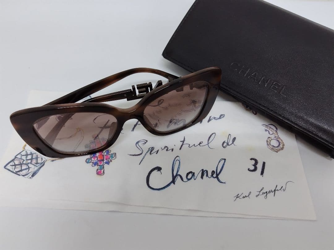 も*わ様 CHANEL ブラウン サングラス　ケース付