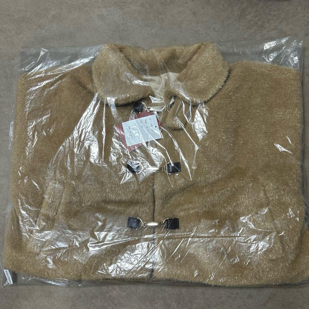 【新品未使用】AmlyCity ラメボアブルゾン　 キャメル