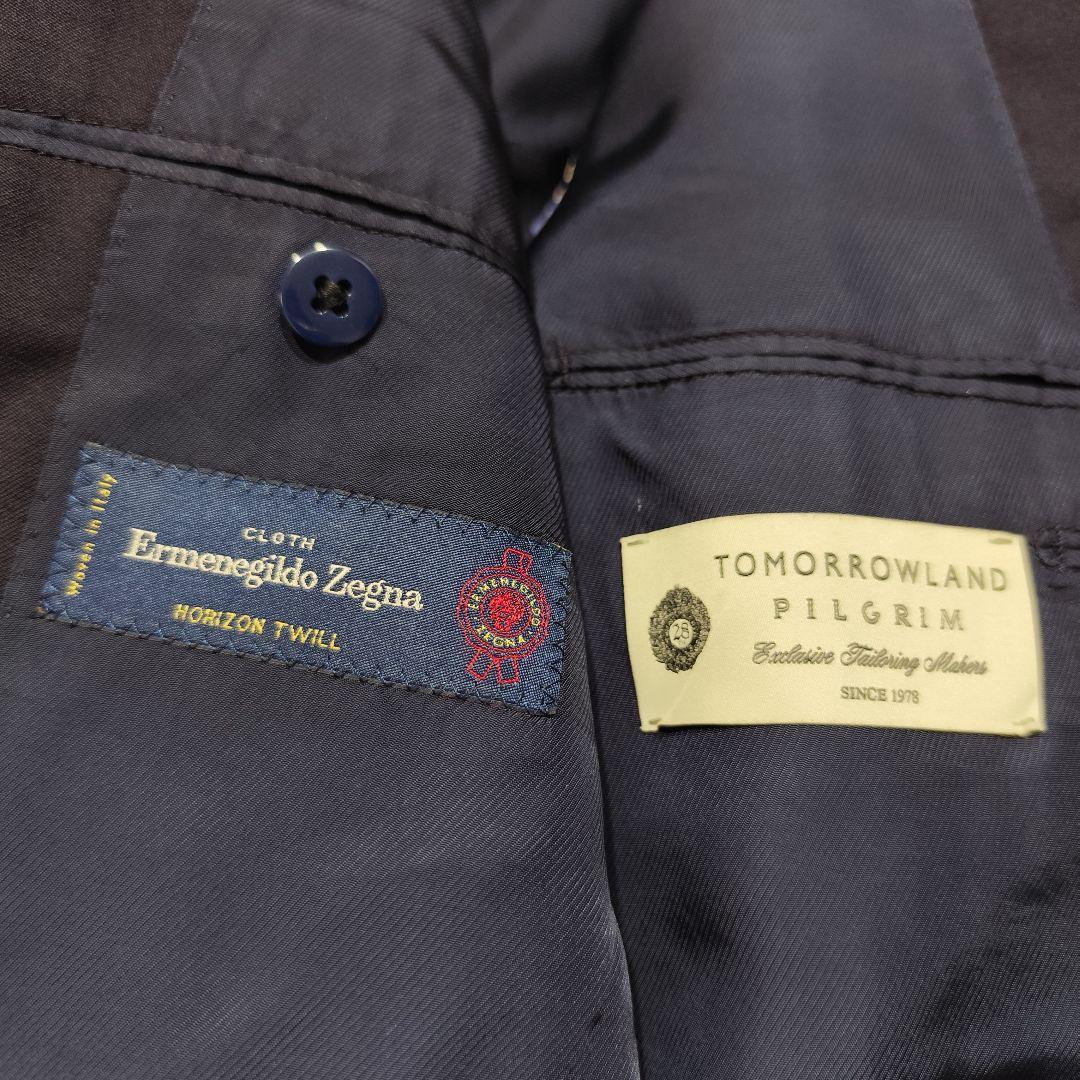 美品 トゥモローランド ピルグリム×ゼニア セットアップ 大きいサイズ 紺 50