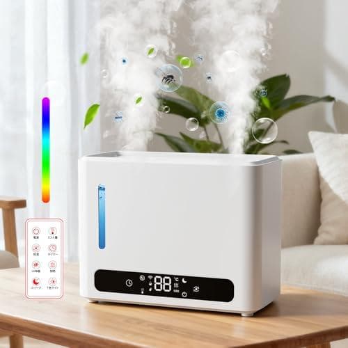 Udoric 加湿器 大容量 6L ハイブリッド加湿器 知能恒湿 ダブル吹出po