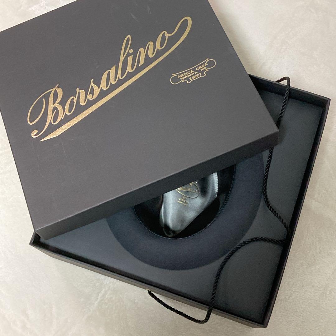 【美品】Borsalino ボルサリーノ アレッサンドリア ラビットハット BK
