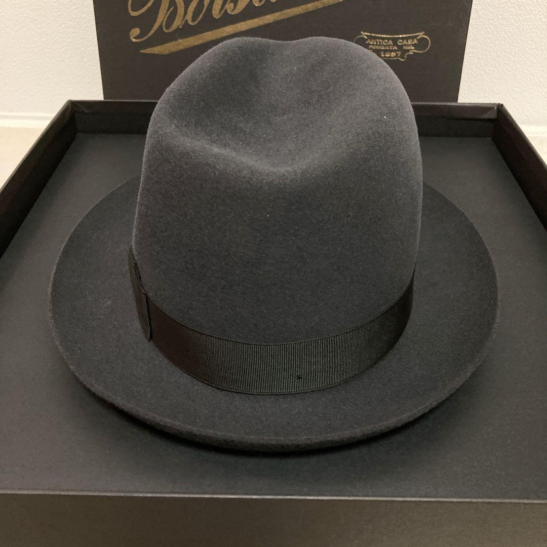 【美品】Borsalino ボルサリーノ アレッサンドリア ラビットハット BK