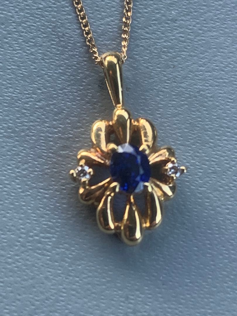 K18ゴールド サファイア ネックレス