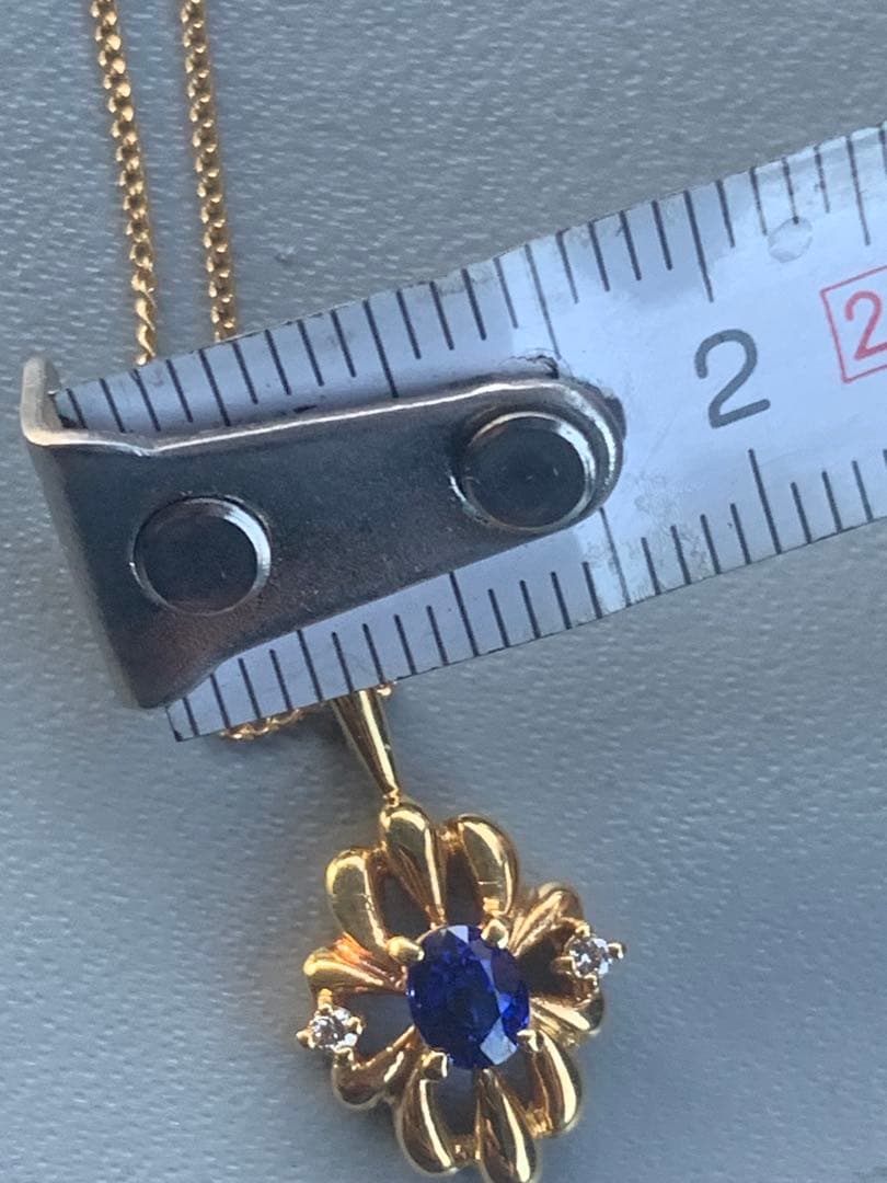 K18ゴールド サファイア ネックレス