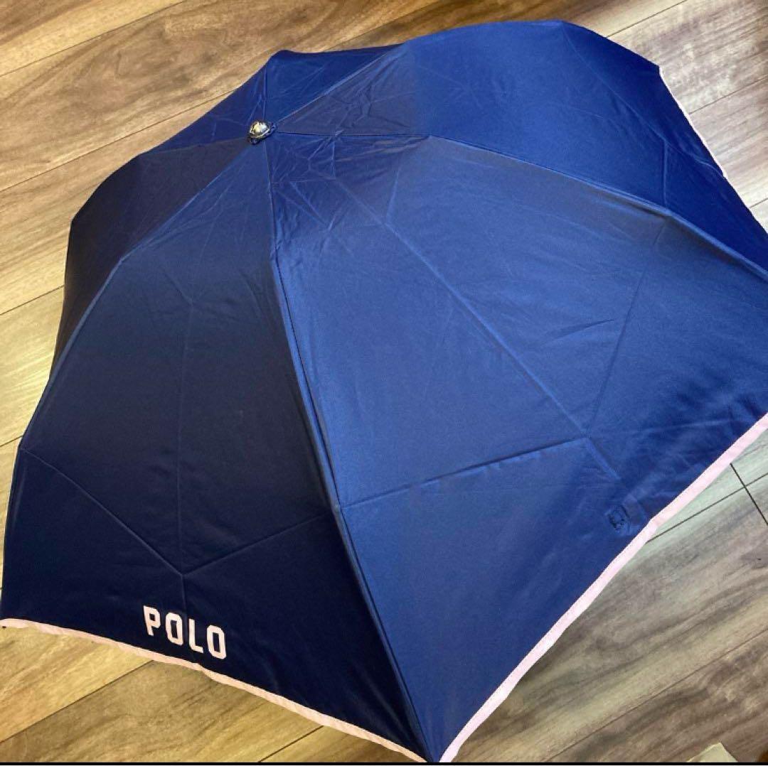 【新品】ポロ ラルフローレン　ポロベアプリント　晴雨兼用日傘 折りたたみ傘　軽量