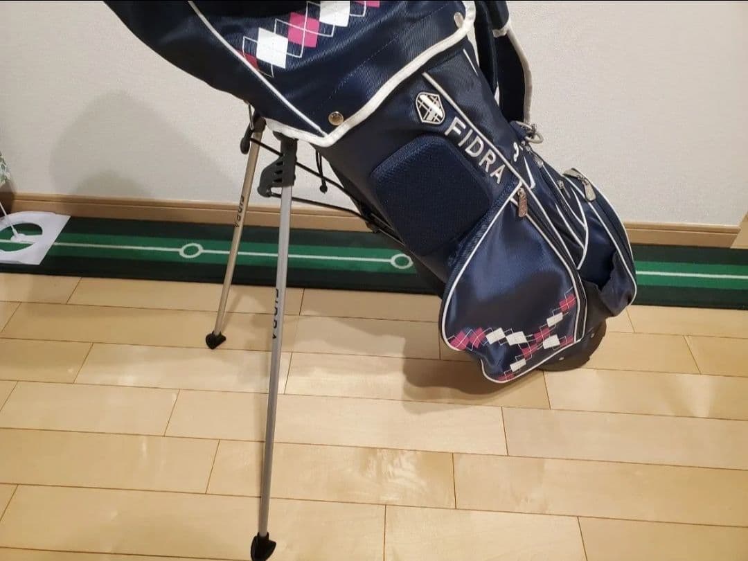 【美品】FIDRA スタンドキャディバッグ レディース アーガイル柄♡フィドラ