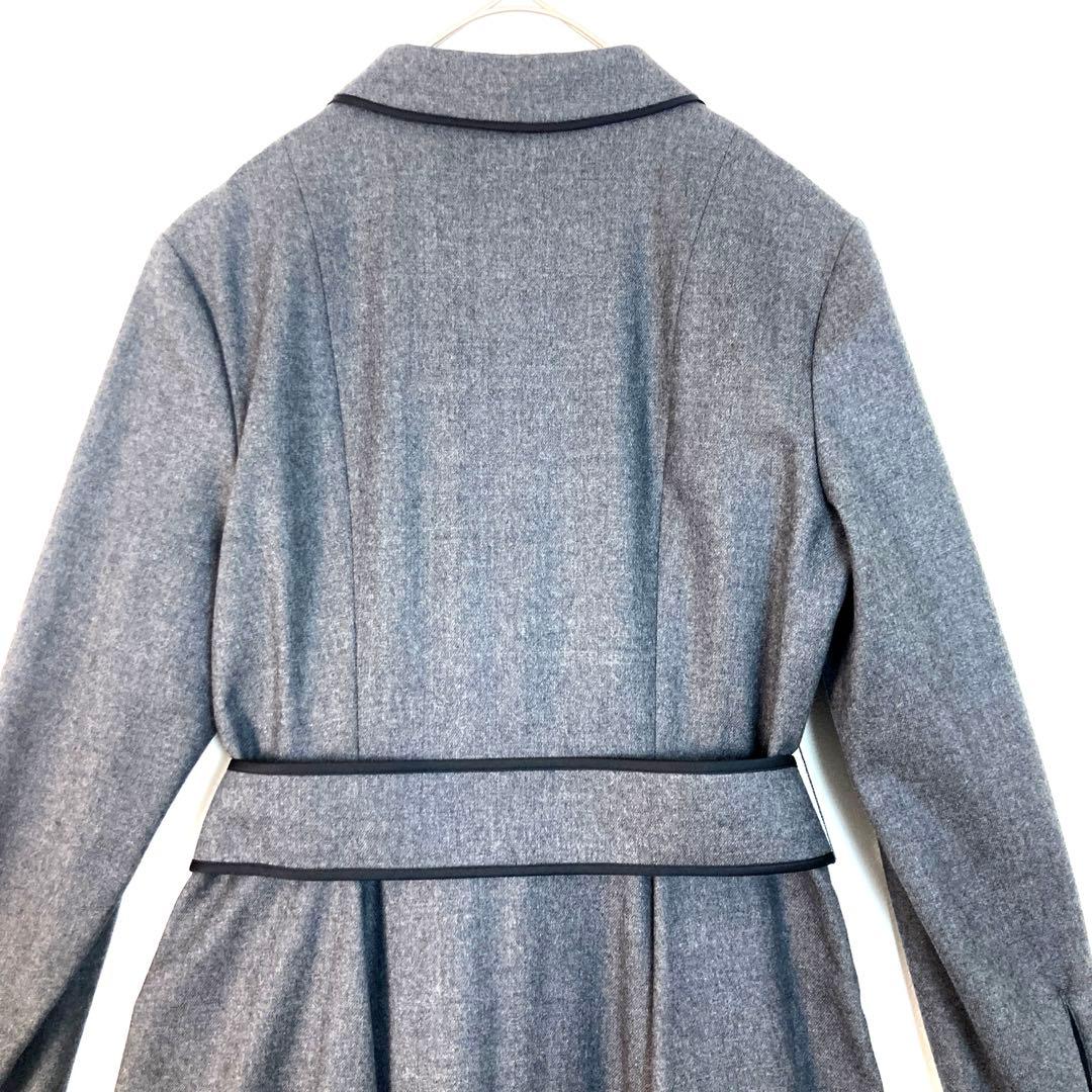 新品タグ付 定価59400円 アナイ ウールフラノタック シャツワンピース 38