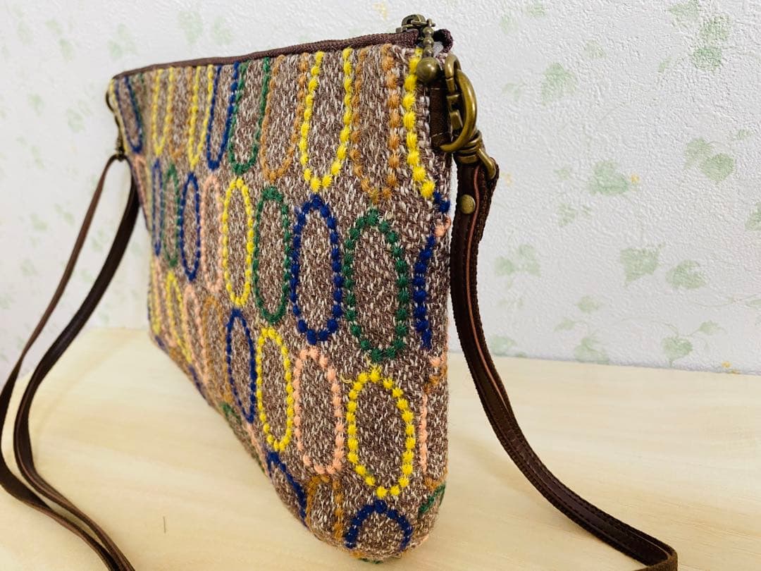 ミナペルホネン タルト ブラウンショルダーバッグ