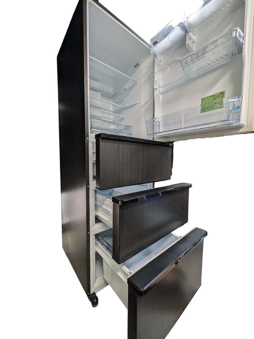 美品 2024年製 AQUA ノンフロン冷凍冷蔵庫 AQR-V37P(K)