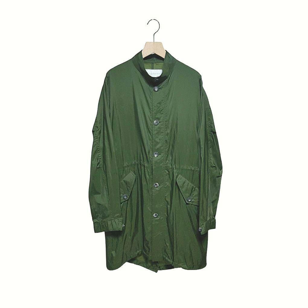 プライベートホワイト ハンドメイド フィッシュテール ナイロンコート XL相当