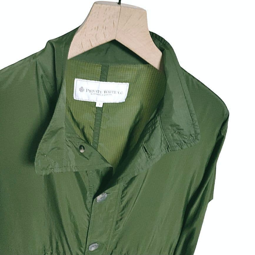 プライベートホワイト ハンドメイド フィッシュテール ナイロンコート XL相当