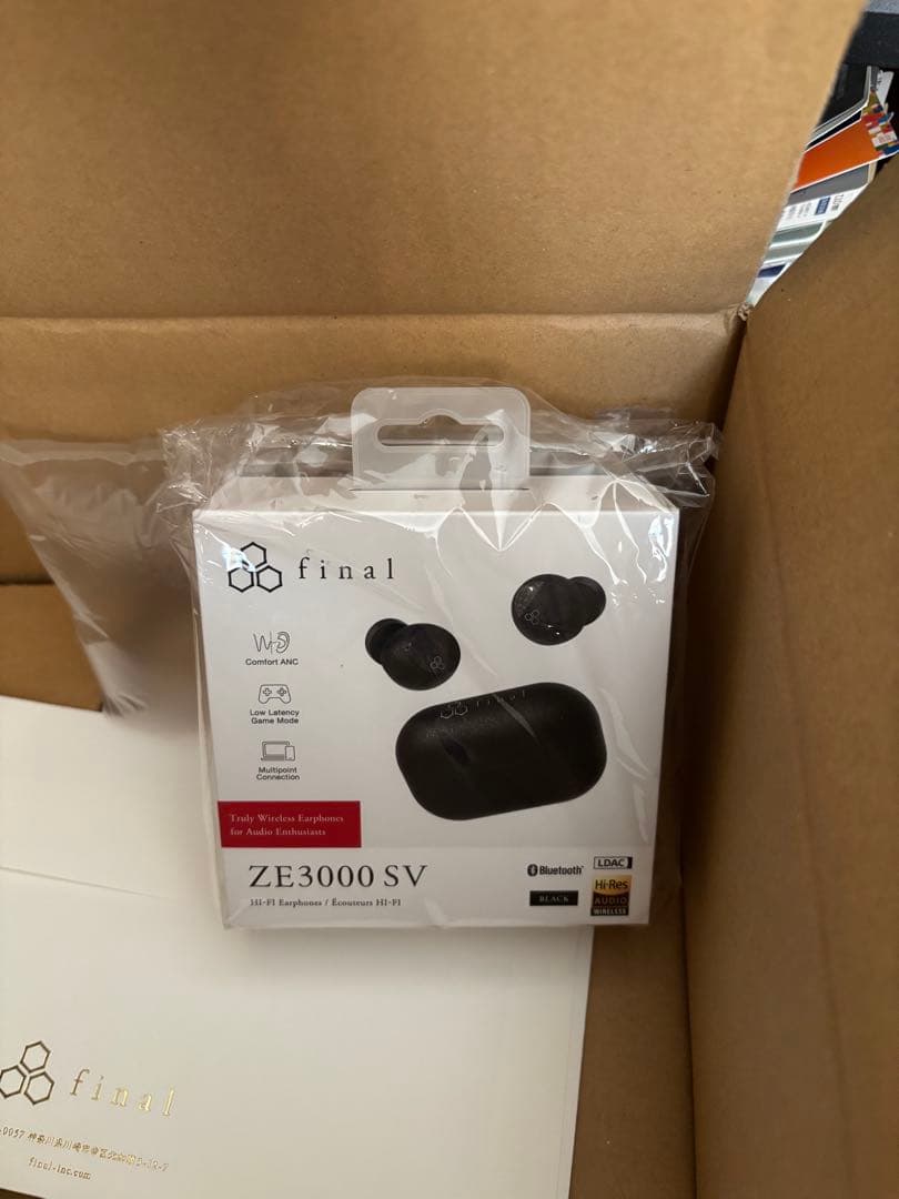 final ZE3000 SV ブラック ワイヤレスイヤホン