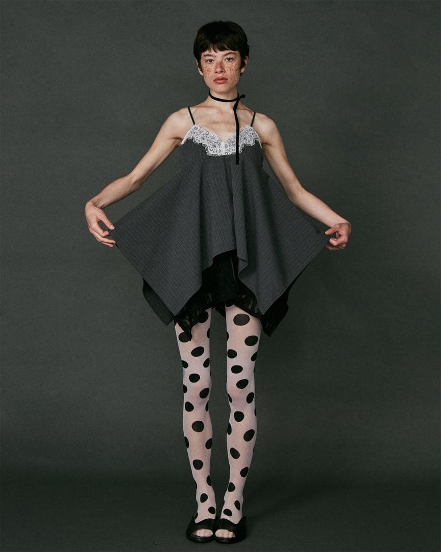 新品未使用タグ付き自宅保管 レース チュニック ミニワンピ 重ね着 レイヤード