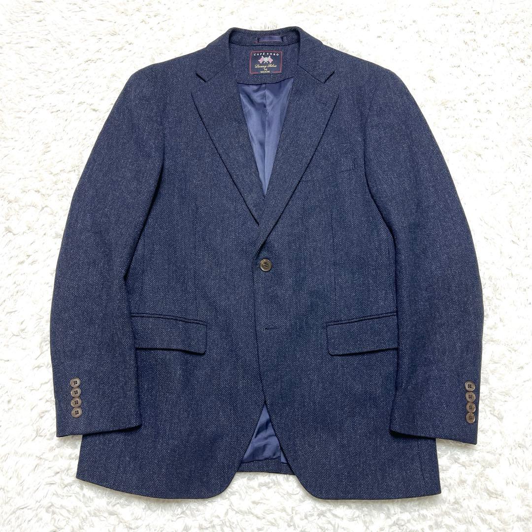 【美品】MOON社 英国生地 ラムズウール テーラードジャケットAB6 L相当