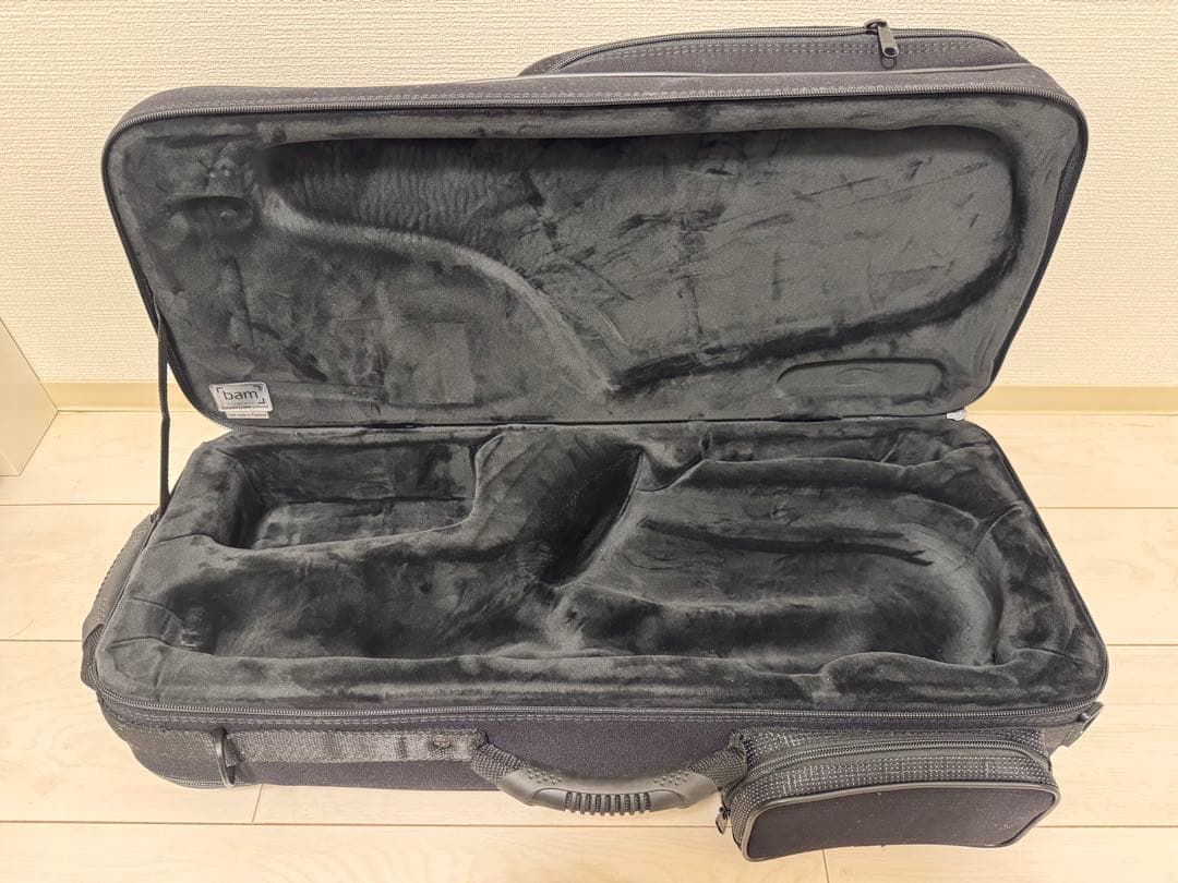 BAMトレッキングケース3021Sアルトサックス美品ブラックバムセミハードケース