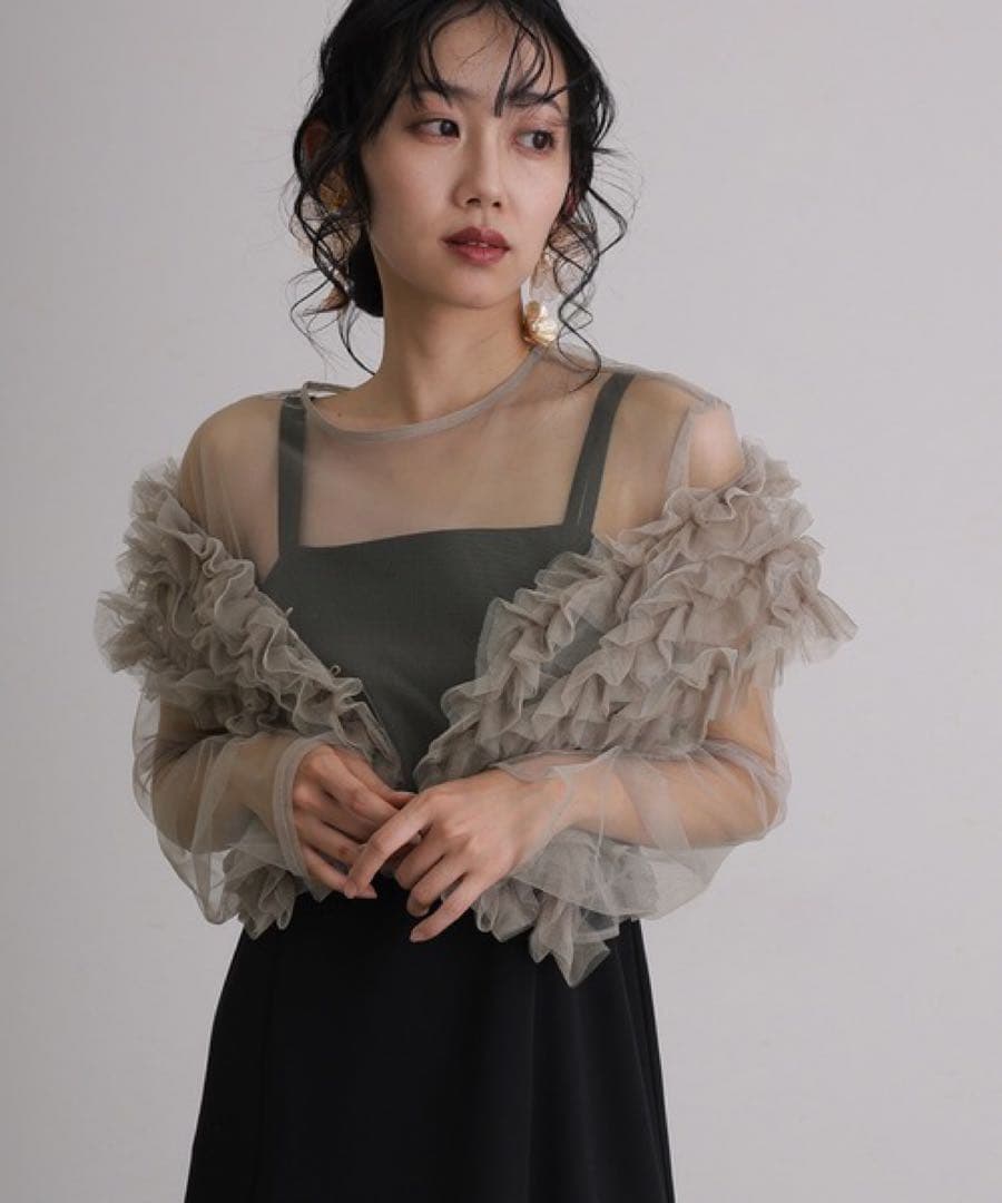 atlo 袖あり&ミモレ丈同窓会3点セット パーティドレス