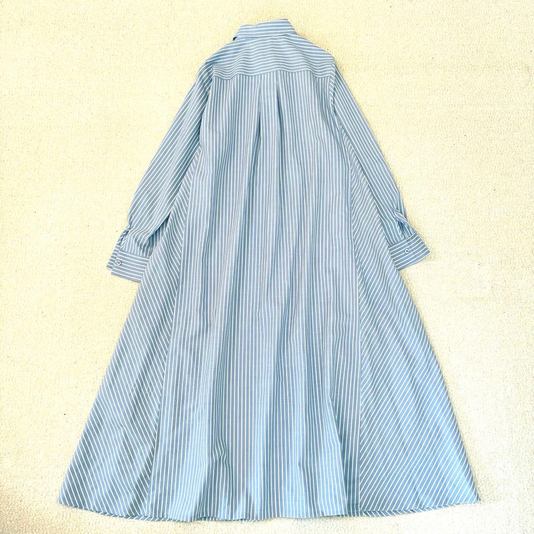 DAMA ダーマコレクション　シャツワンピース　洗える　ストライプ　ゆったり