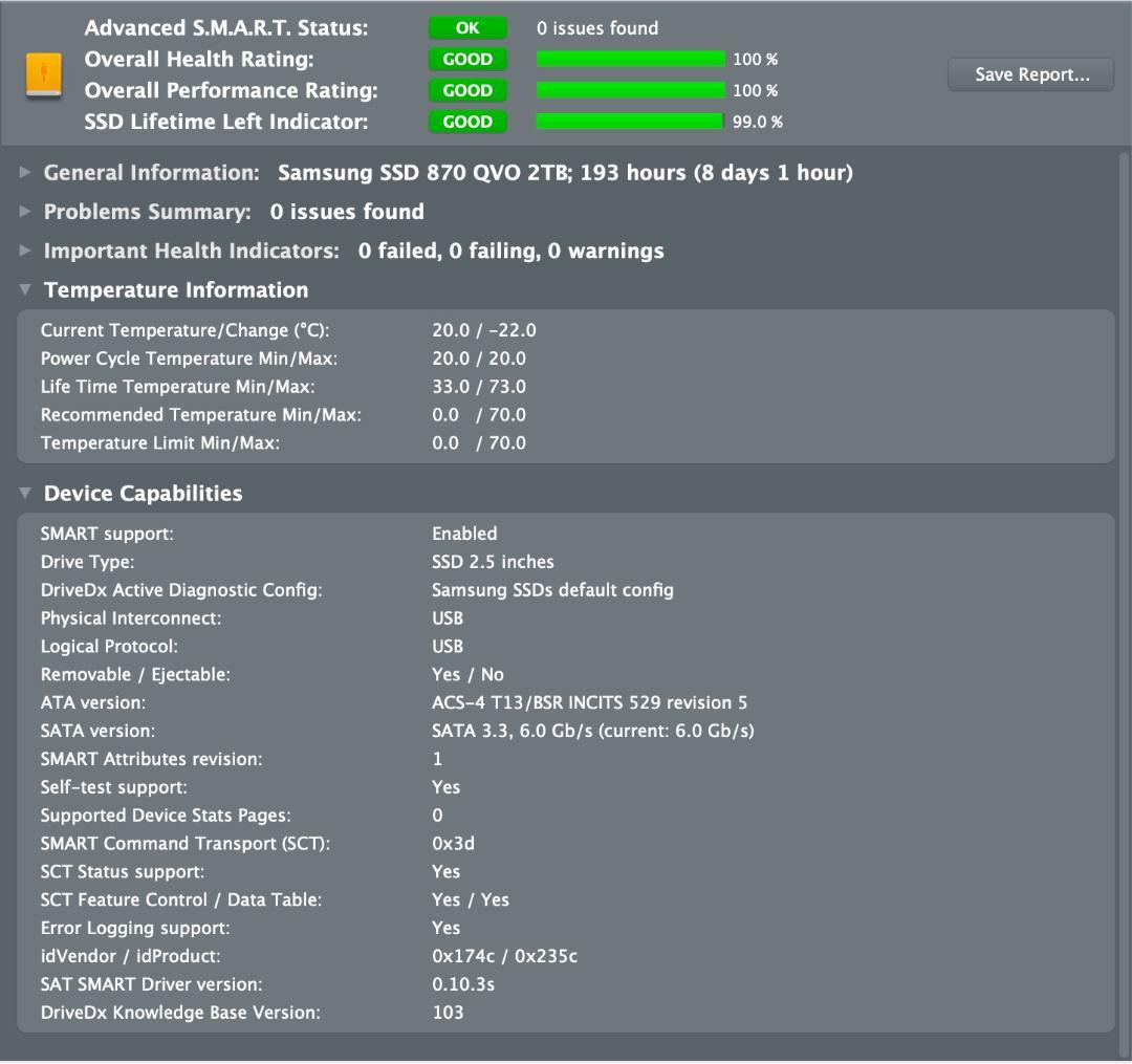 Samsung 870 QVO 2TB SSD + ケース美品/性能診断済み!!