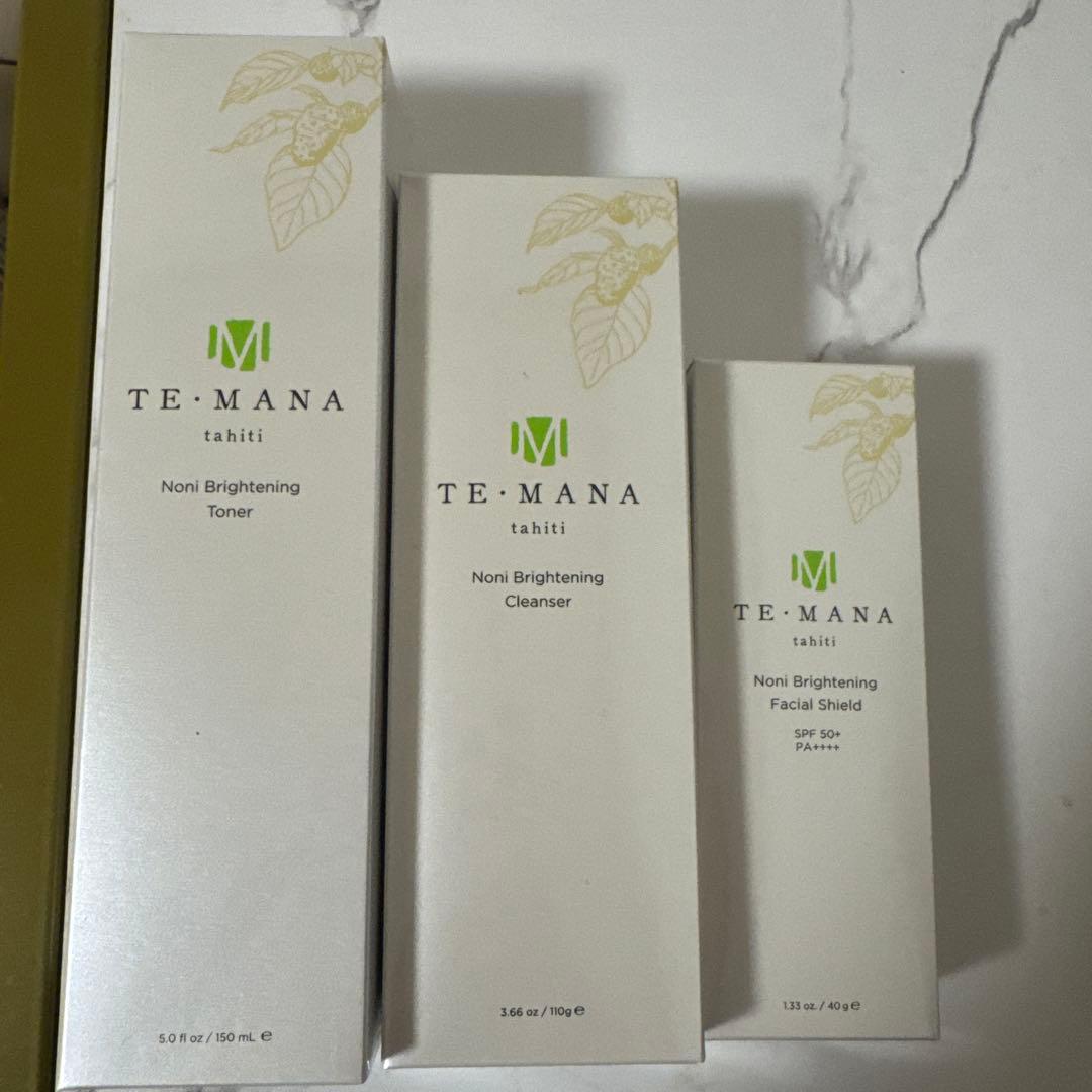 TE-MANA ノニブライトニング化粧水、洗顔、UVクリーム、セット3点